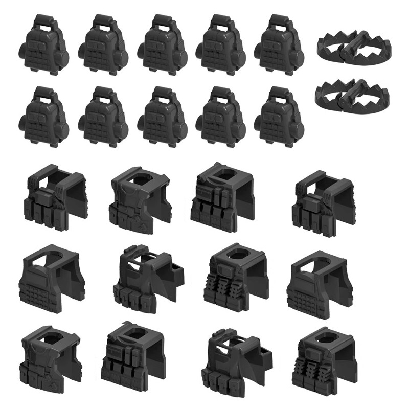 Lego Minifigure Holder - MOC Militär Rüstung Taktische Weste Sest
