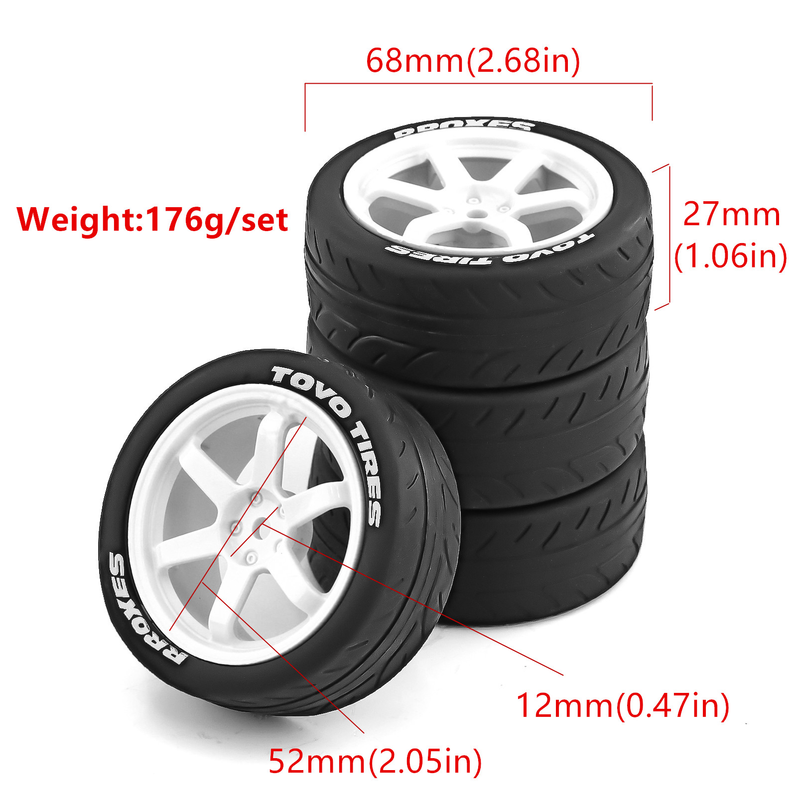 1/10 RC On-Road-Reifen, Gummi- – Tamiya Model Rc Car Bewertung und Preis